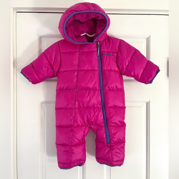 Columbia Baby Snowsuit Bunting Pink and Purple Size 3-6 month - Picture 1 of 5